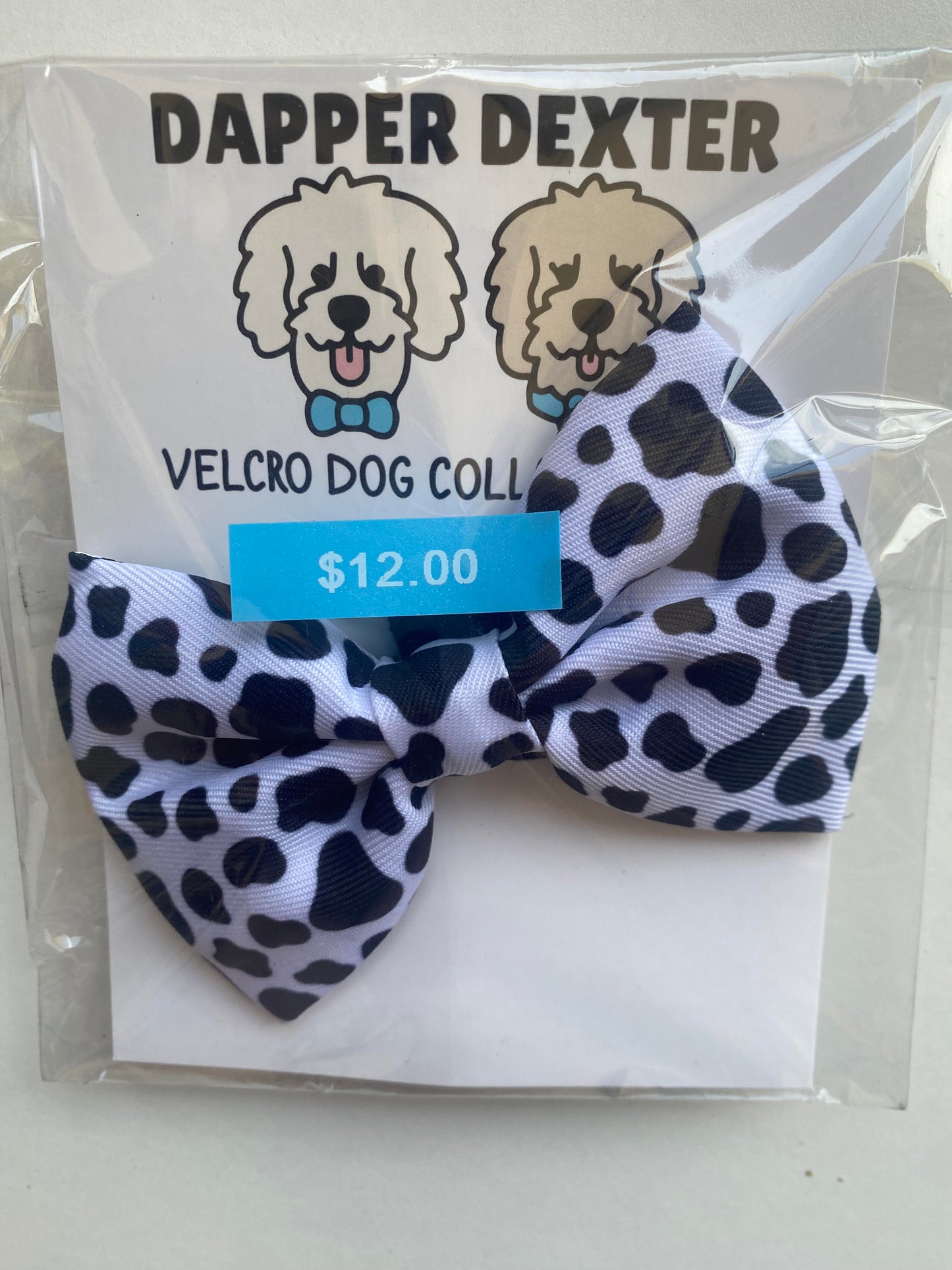 Dapper Dexter Cow Print Bow