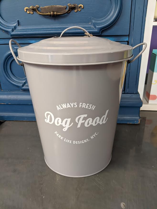 Dog Food Gray Tin