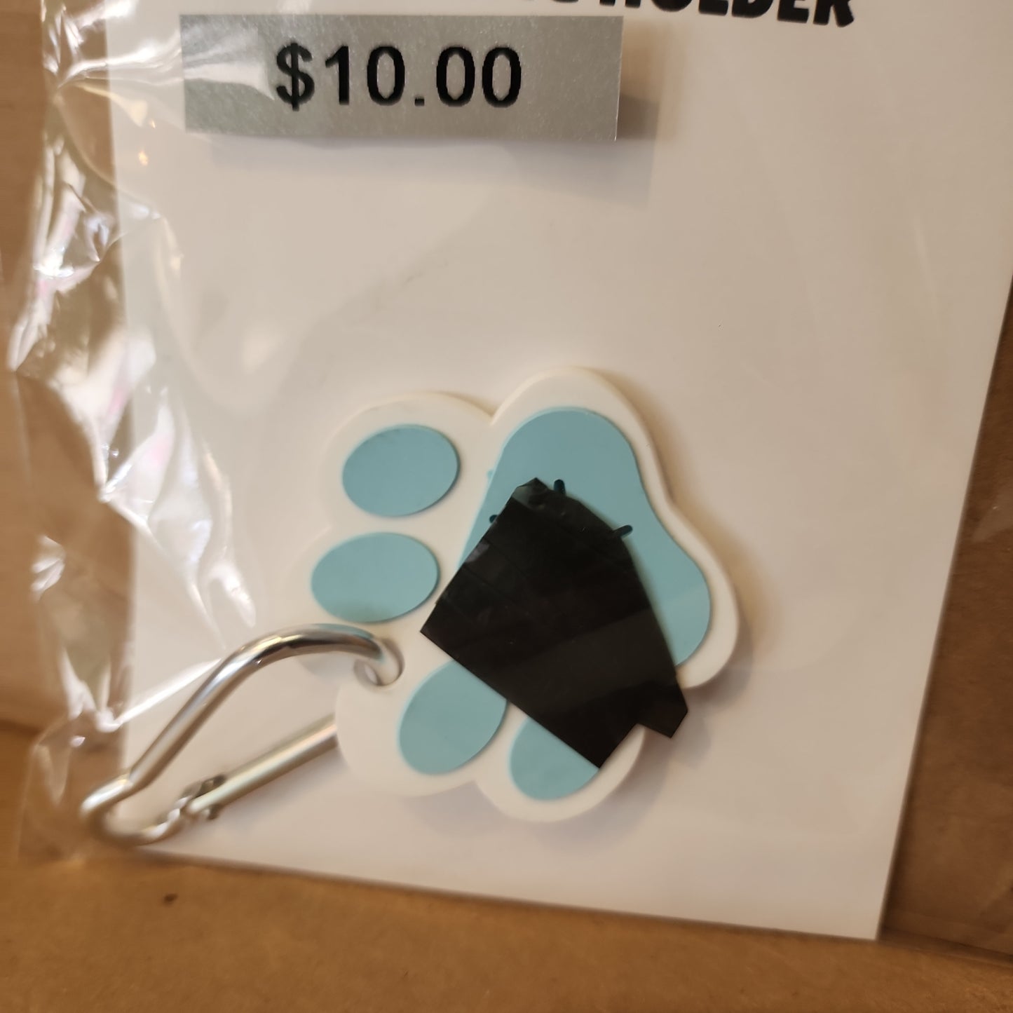 Dapper Dexter Blue Paw Poop Bag Holder