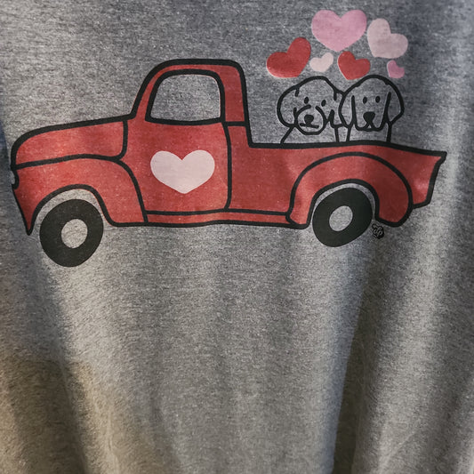 Dapper Paw Red Truck T LRG