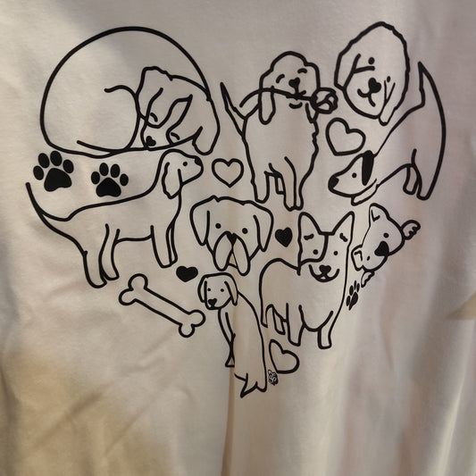 Dapper Paw Heart T LRG