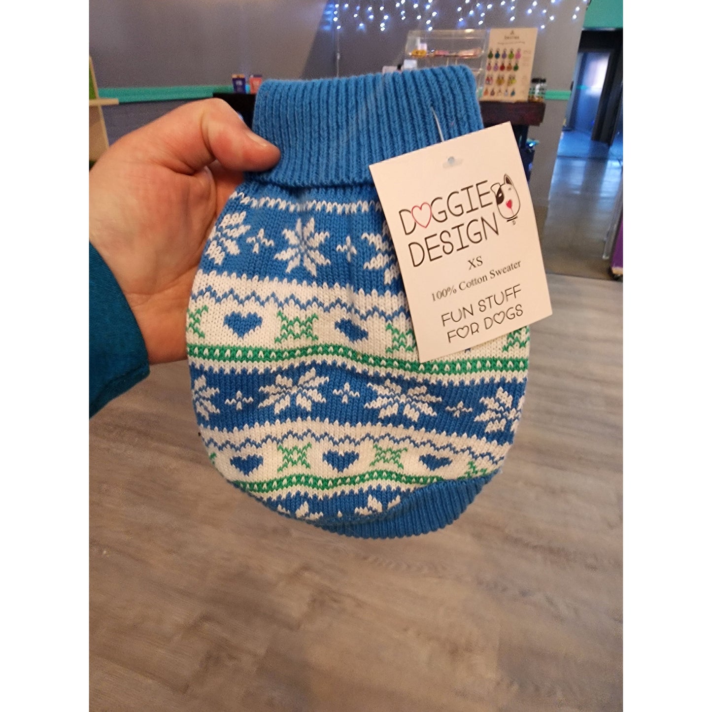 Cotton Sweater Blue small