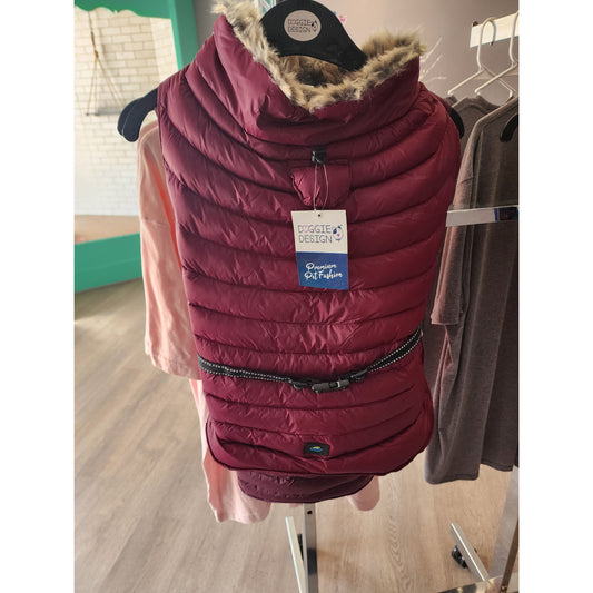 Alpine Puffer Coat Burgundy XL