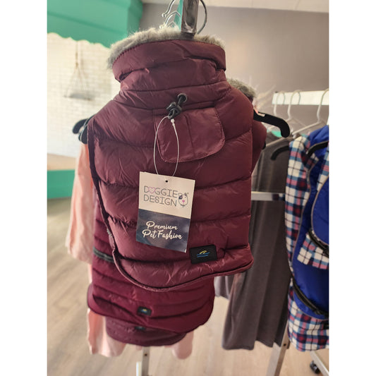 Alpine Puffer Coat Burgundy SM