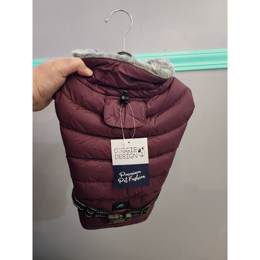 Alpine Puffer Coat Burgundy Med