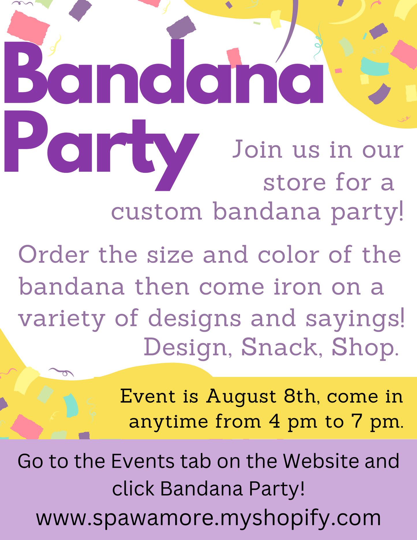 Custom Slip-On Collar Bandana Party