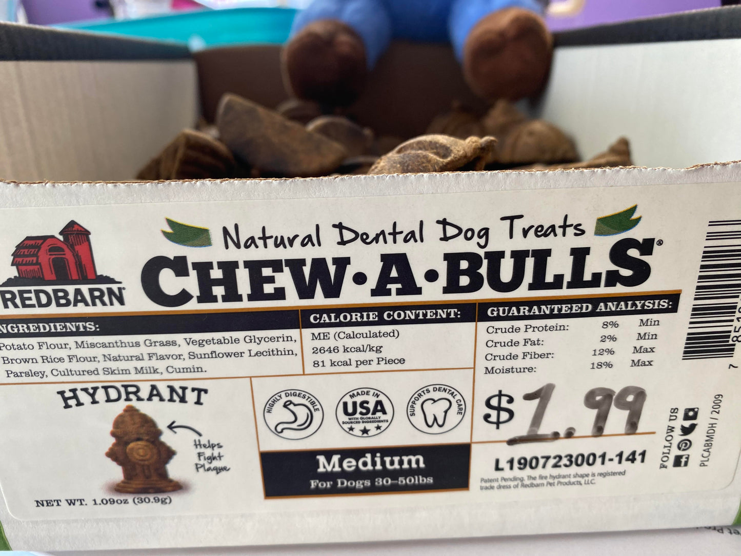 Chew-A-Bulls Natural Dental Dog Treats