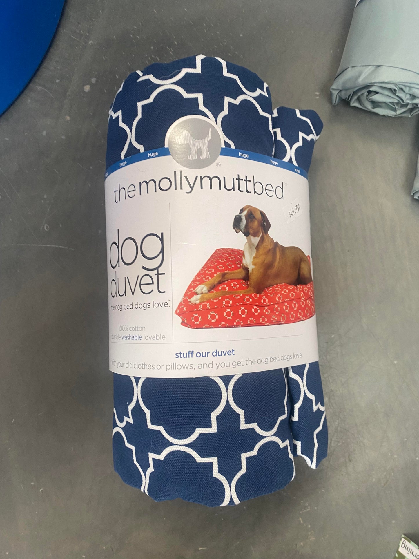 MollyMutt Bed- Blue/White