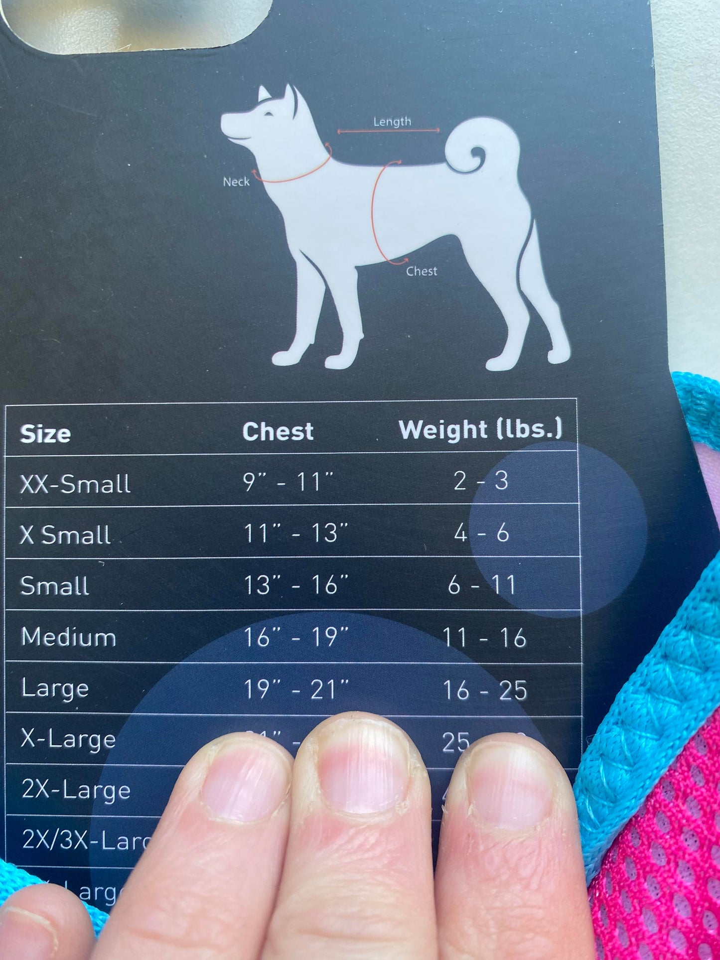 Doggie Design Choke Free Harness: Pink - Blue